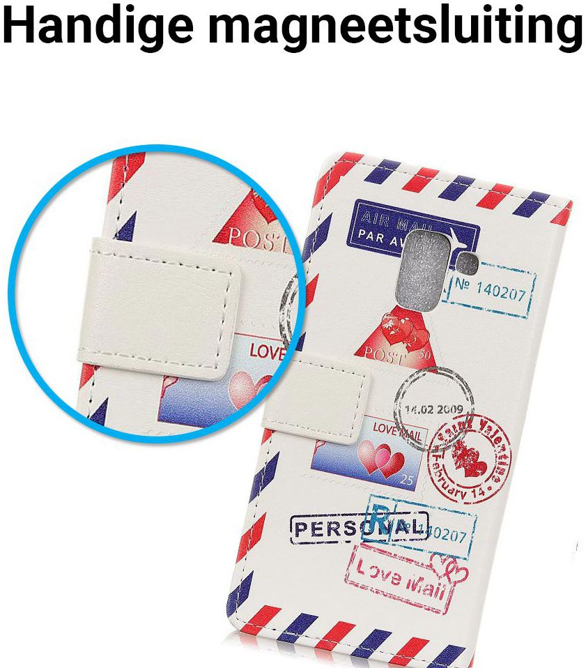 Samsung Galaxy A6 Portemonnee Hoesje met Love Mail Print afbeelding 4