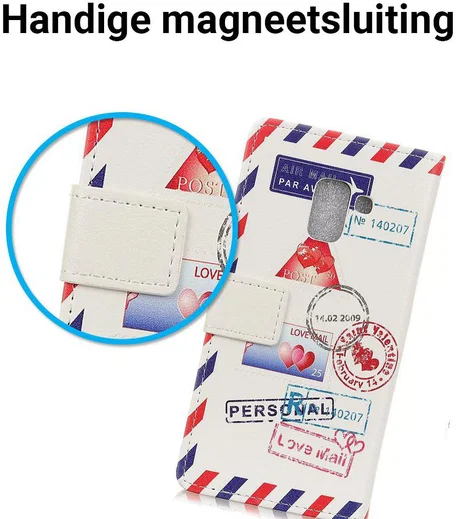 Samsung Galaxy A6 Portemonnee Hoesje met Love Mail Print afbeelding 4
