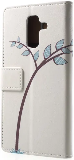 Samsung Galaxy A6 Lederen Portemonnee Hoesje met Cute Owls Print afbeelding 7