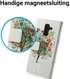 Samsung Galaxy A6 Plus Lederen Portemonnee Hoesje met Tree Print afbeelding 2