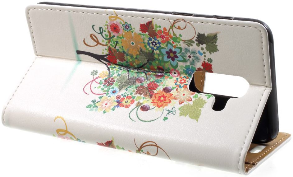 Samsung Galaxy A6 Lederen Portemonnee Hoesje met Tree Print afbeelding 4