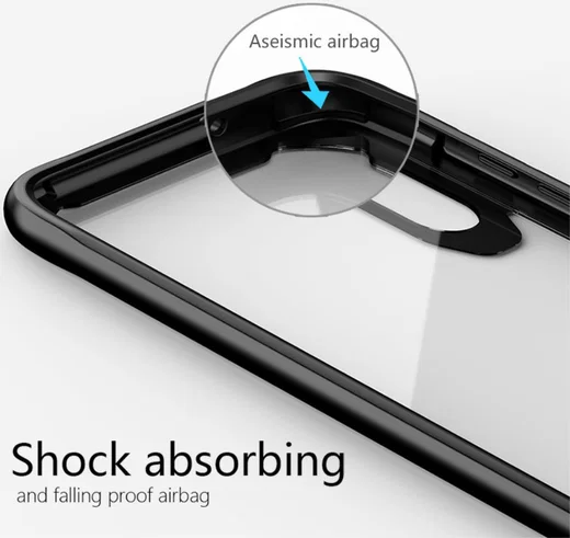 Ipaky Hybrid Back Cover Case Huawei P20 Lite Zwart afbeelding 4