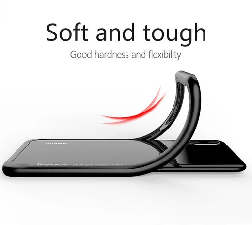 Ipaky Hybrid Back Cover Case Huawei P20 Lite Zwart afbeelding 5