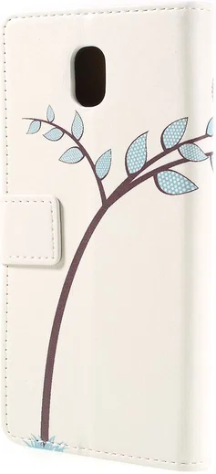 Samsung Galaxy J6 2018 Lederen Portemonnee Hoesje met Cute Owls Print afbeelding 11