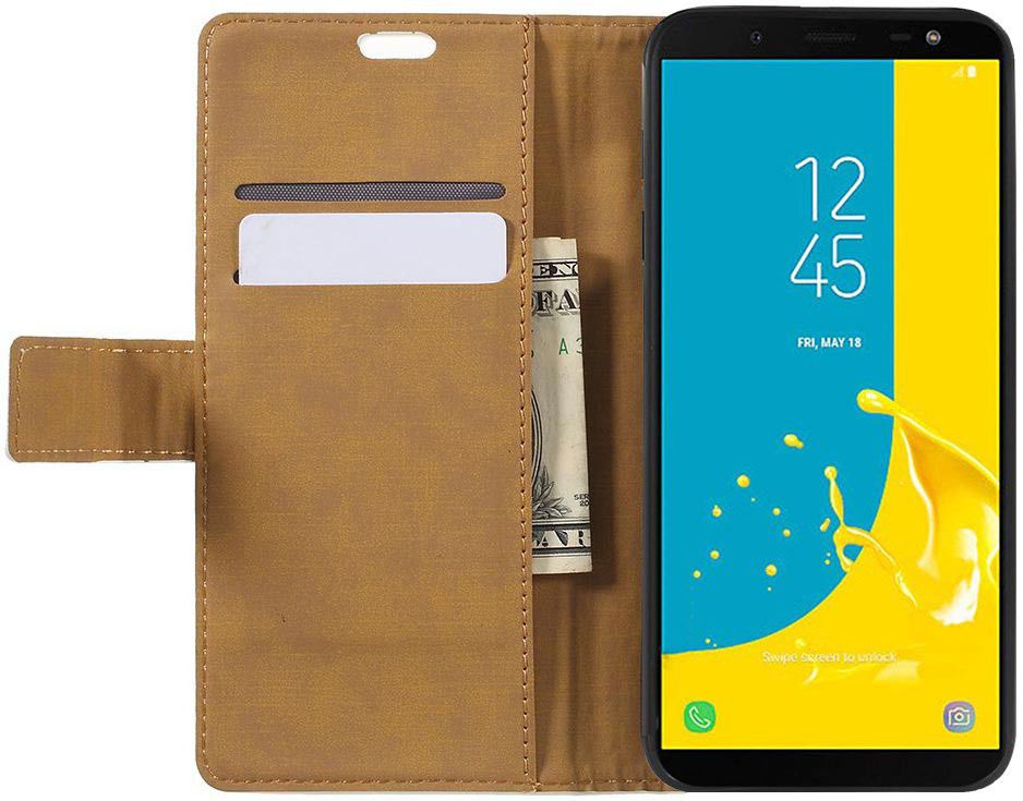 Samsung Galaxy J6 (2018) Lederen Portemonnee Hoesje Tree Print afbeelding 2