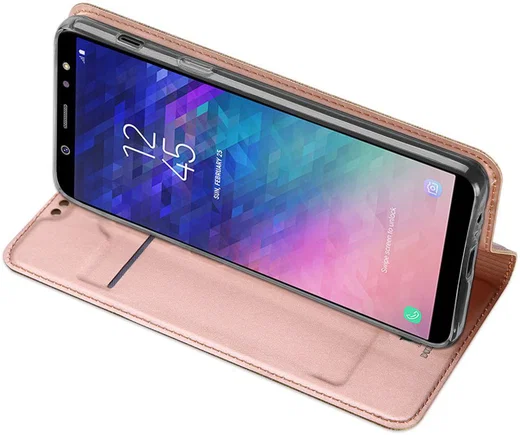 Dux Ducis Premium Book Case Samsung Galaxy A6 Hoesje Roze Goud afbeelding 4