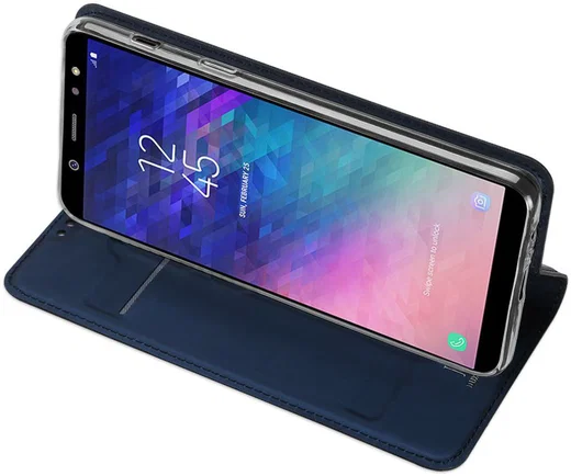 Dux Ducis Premium Book Case Samsung Galaxy A6 Hoesje Blauw afbeelding 4