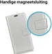 Samsung Galaxy A6 Lederen Wallet Stand Hoesje Zilver afbeelding 4