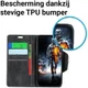 Samsung Galaxy A6 Lederen Wallet Book Case Zwart afbeelding 4