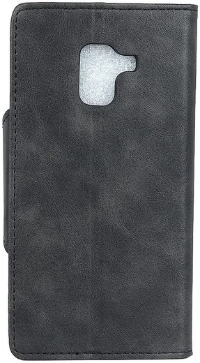 Samsung Galaxy A6 Lederen Wallet Book Case Zwart afbeelding 12
