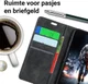 Samsung Galaxy A6 Lederen Wallet Book Case Zwart afbeelding 3
