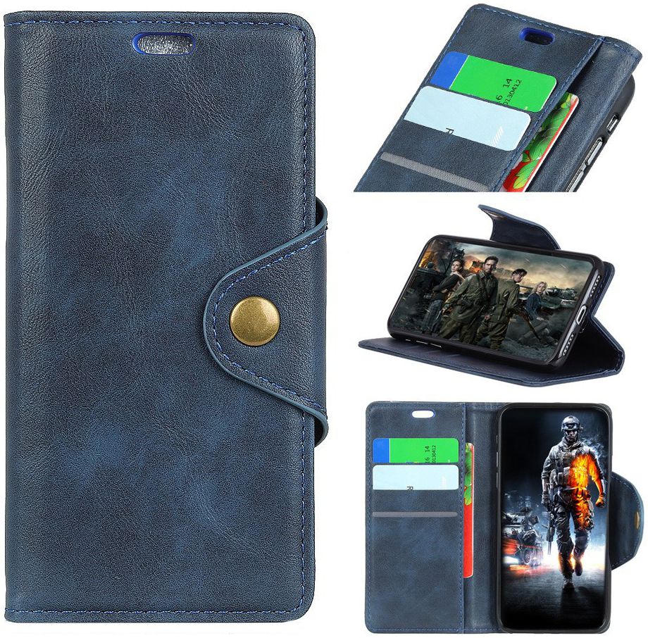 Samsung Galaxy A6 Lederen Wallet Book Case Blauw afbeelding 7