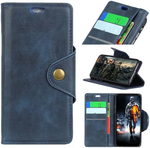 Samsung Galaxy A6 Lederen Wallet Book Case Blauw afbeelding 7