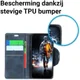 Samsung Galaxy A6 Lederen Wallet Book Case Blauw afbeelding 4