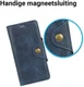 Samsung Galaxy A6 Lederen Wallet Book Case Blauw afbeelding 5