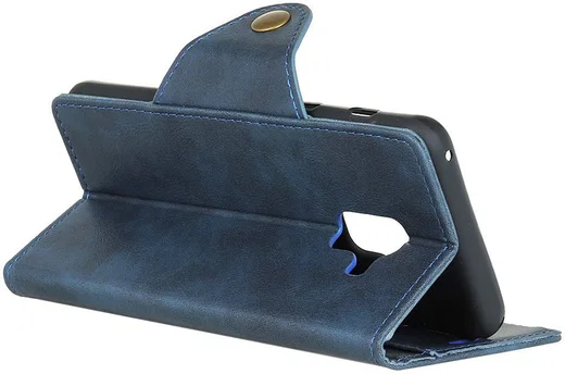 Samsung Galaxy A6 Lederen Wallet Book Case Blauw afbeelding 10