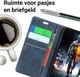 Samsung Galaxy A6 Lederen Wallet Book Case Blauw afbeelding 3