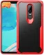 OnePlus 6 Hybride Back Cover Hoesje Transparant / Rood afbeelding 1