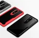 OnePlus 6 Hybride Back Cover Hoesje Transparant / Rood afbeelding 7
