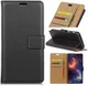 Samsung Galaxy A6 Plus Lederen Wallet Stand Hoesje Zwart afbeelding 9