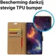 Samsung Galaxy A6 Plus Lederen Wallet Stand Hoesje Zwart afbeelding 5