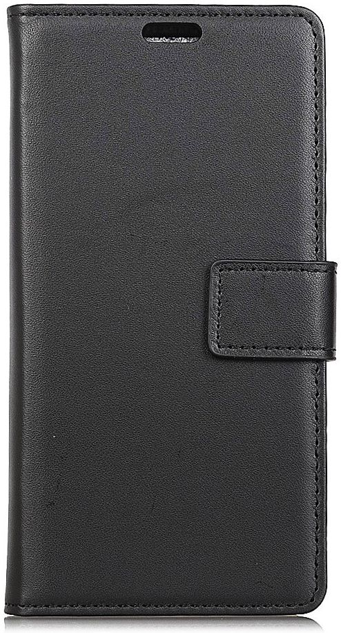 Samsung Galaxy A6 Plus Lederen Wallet Stand Hoesje Zwart afbeelding 1