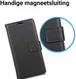 Samsung Galaxy A6 Plus Lederen Wallet Stand Hoesje Zwart afbeelding 4