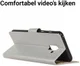 Samsung Galaxy A6 Plus Lederen Wallet Stand Hoesje Zilver afbeelding 5