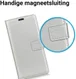 OnePlus 6 Lederen Wallet Stand Hoesje Zilver afbeelding 4