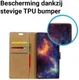 OnePlus 6 Lederen Wallet Stand Hoesje Zilver afbeelding 6