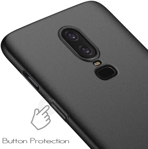 OnePlus 6 Sandstone Hoesje Zwart afbeelding 4