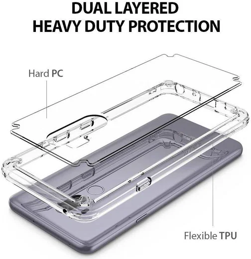 Ringke Fusion LG G7 ThinQ Hoesje Doorzichtig Orchid Purple afbeelding 2