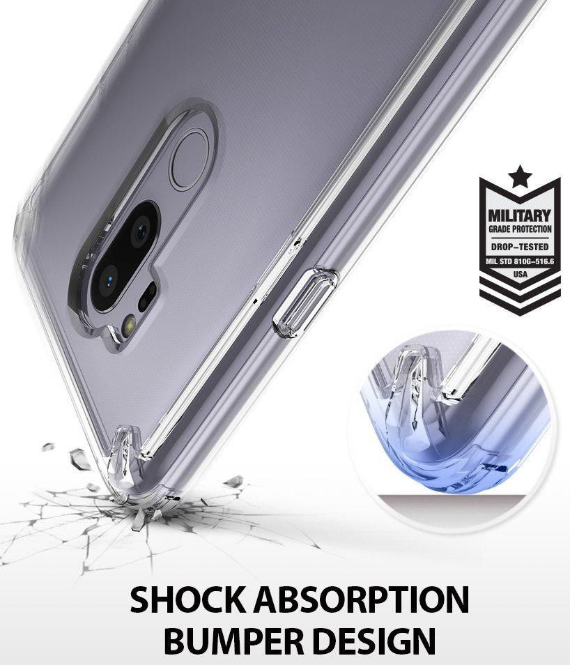 Ringke Fusion LG G7 ThinQ Hoesje Doorzichtig Orchid Purple afbeelding 4