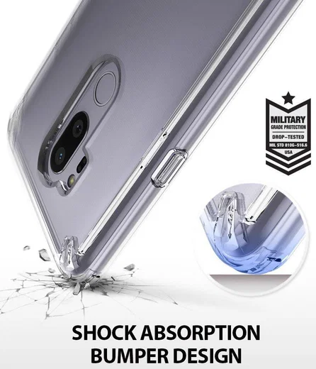Ringke Fusion LG G7 ThinQ Hoesje Doorzichtig Orchid Purple afbeelding 4