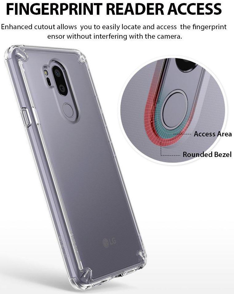 Ringke Fusion LG G7 ThinQ Hoesje Doorzichtig Orchid Purple afbeelding 6