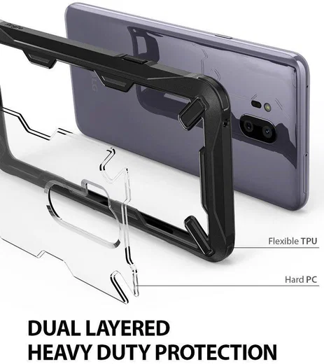 Ringke Fusion X LG G7 ThinQ Hoesje Doorzichtig Black afbeelding 2