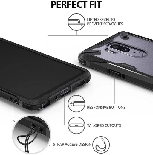 Ringke Fusion X LG G7 ThinQ Hoesje Doorzichtig Black afbeelding 5