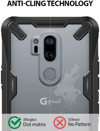 Ringke Fusion X LG G7 ThinQ Hoesje Doorzichtig Black afbeelding 7