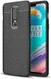 OnePlus 6 Hoesje Back Cover met Lederen Texuur Zwart afbeelding 1