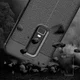 OnePlus 6 Hoesje Back Cover met Lederen Texuur Zwart afbeelding 7