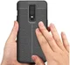 OnePlus 6 Hoesje Back Cover met Lederen Texuur Zwart afbeelding 4