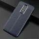 OnePlus 6 Hoesje Back Cover met Lederen Texuur Blauw afbeelding 3