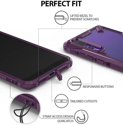 Ringke Fusion X Huawei P20 Pro Hoesje Doorzichtig Lilac Purple afbeelding 4