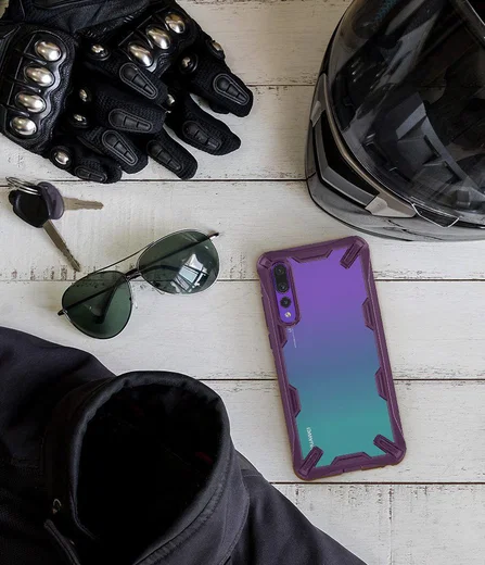 Ringke Fusion X Huawei P20 Pro Hoesje Doorzichtig Lilac Purple afbeelding 7