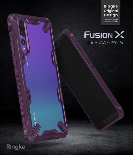 Ringke Fusion X Huawei P20 Pro Hoesje Doorzichtig Lilac Purple afbeelding 9