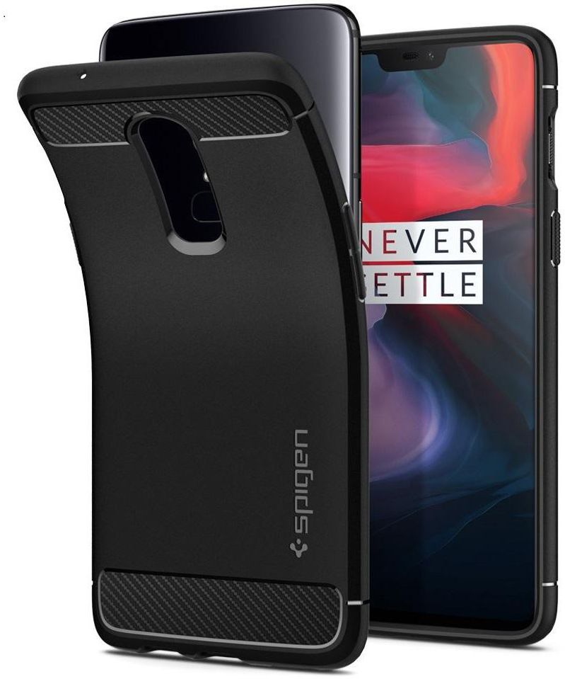 Spigen Rugged Armor OnePlus 6 Hoesje Zwart afbeelding 1