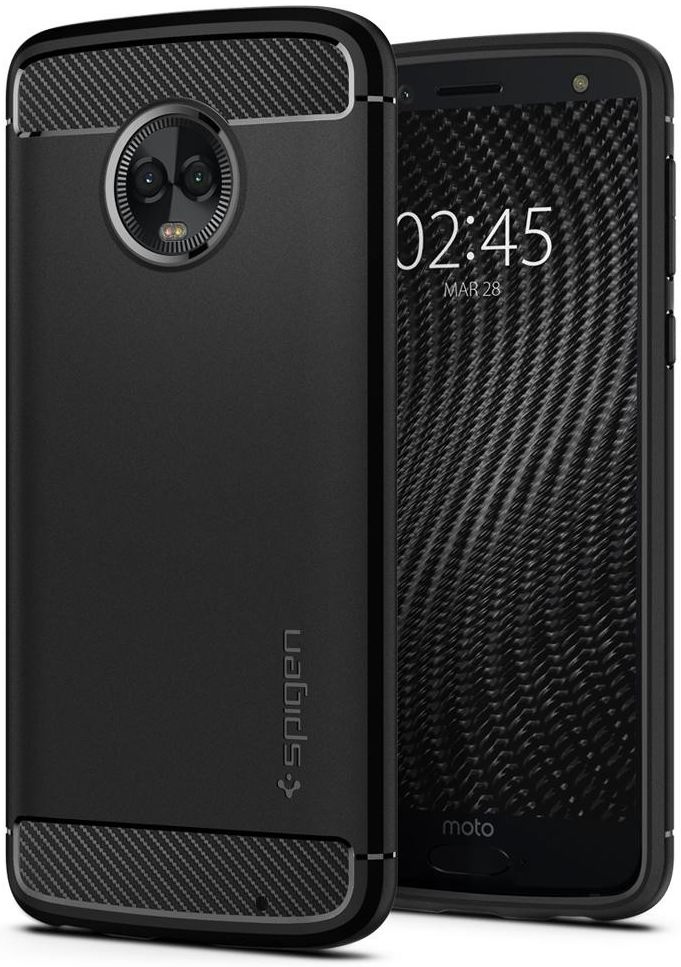 Spigen Rugged Armor Motorola Moto G6 Plus Hoesje Zwart afbeelding 1