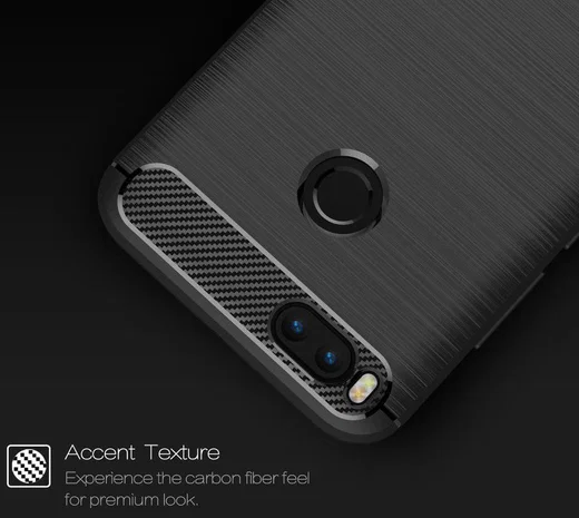 Xiaomi Mi A1 geborsteld TPU Hoesje Zwart afbeelding 9
