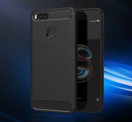 Xiaomi Mi A1 geborsteld TPU Hoesje Zwart afbeelding 11