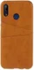 Huawei P20 Lite Back Cover met Lederen Coating Bruin afbeelding 1